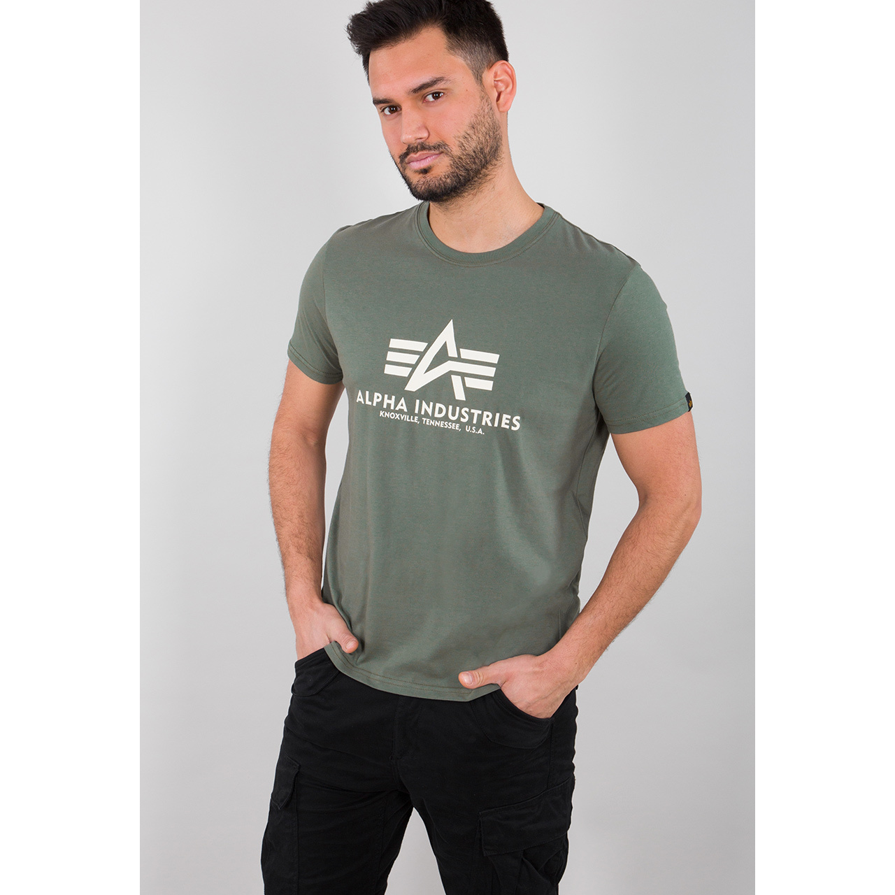 tričko BASIC T vintage green