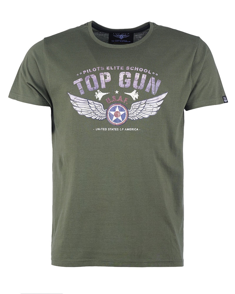 tričko Top Gun Pilots Elite School zelené
