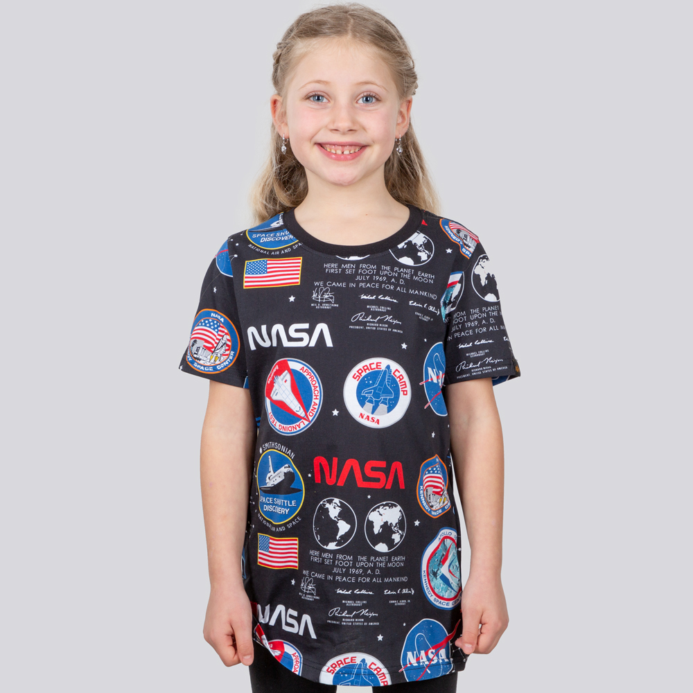 tričko dětské NASA AOP T-shirt Kids black