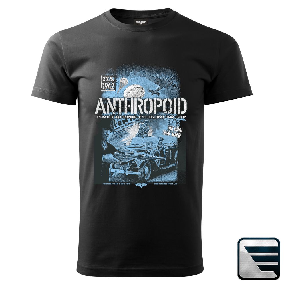 tričko ANTHROPOID černé M-L-XL