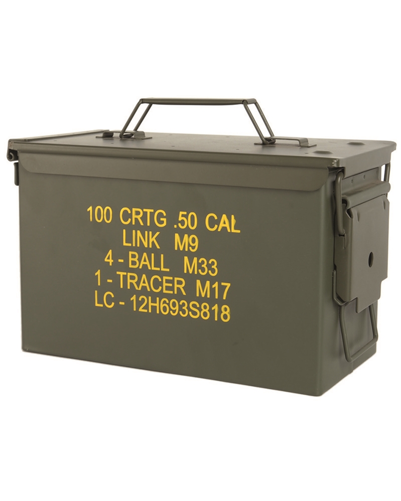 kovová muniční bedna US M2A1 CAL.50 zelená