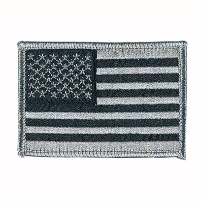 nášivka US vlajka 5 x 7,5 cm stříbrná
