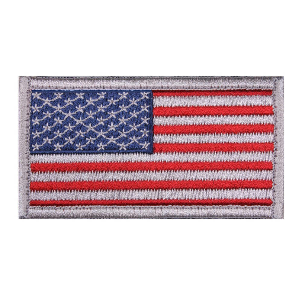 nášivka US vlajka 4,5x8,5cm bílý lem