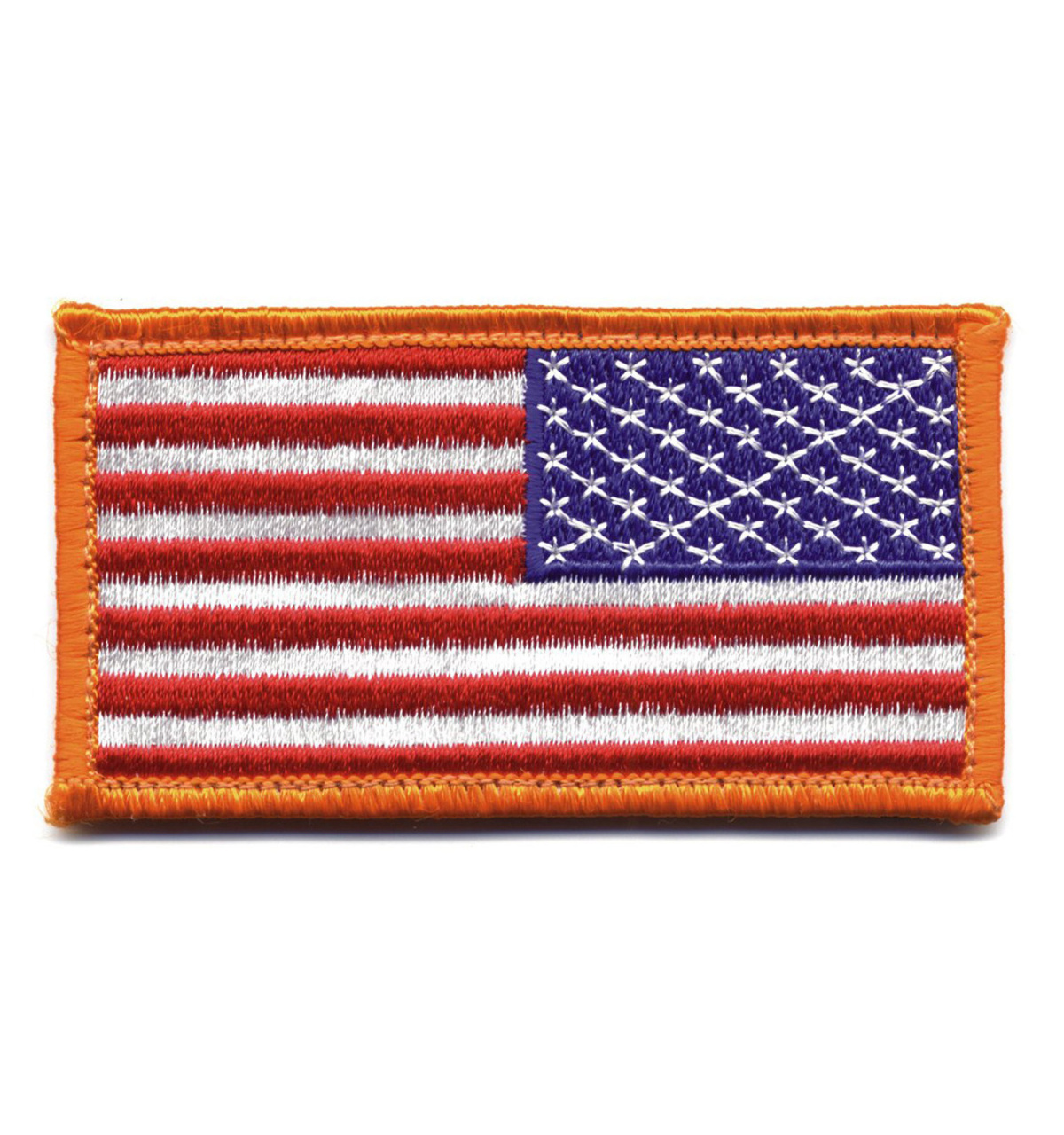 nášivka US vlajka reverzní 4,5x8,5 cm oranžový okraj