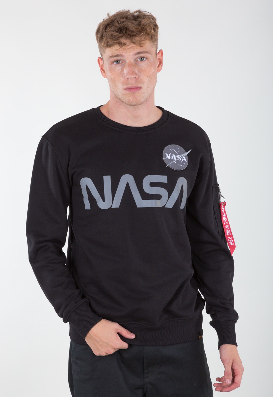 mikina NASA REFLECTIVE SWEATER black