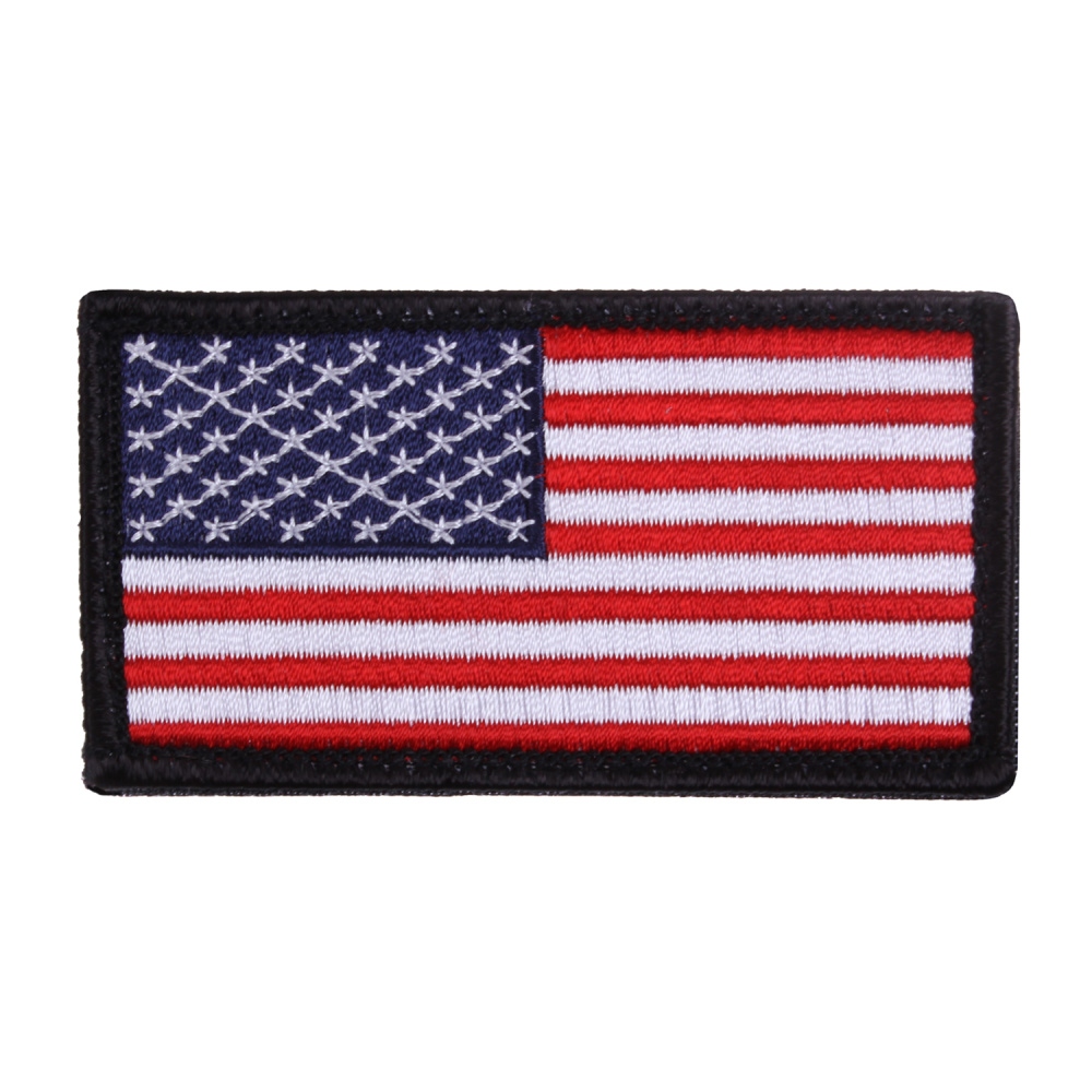 nášivka US vlajka 4,5 x 8,5 cm černý lem