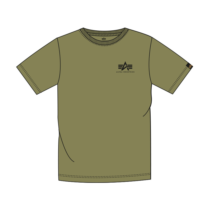 tričko BASIC T SMALL LOGO olive