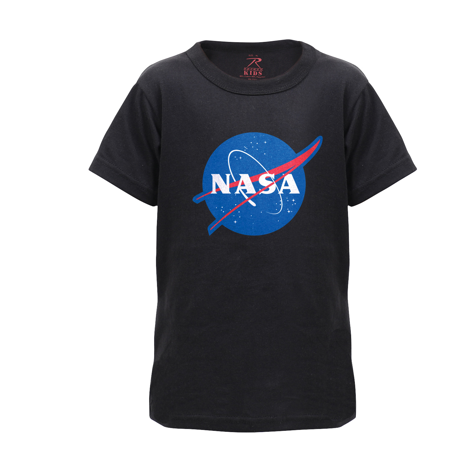 tričko dětské se znakem NASA ČERNÉ