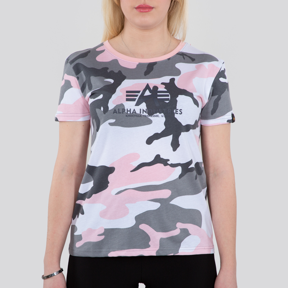 tričko New Camo Basic T Wmn grey pink camo