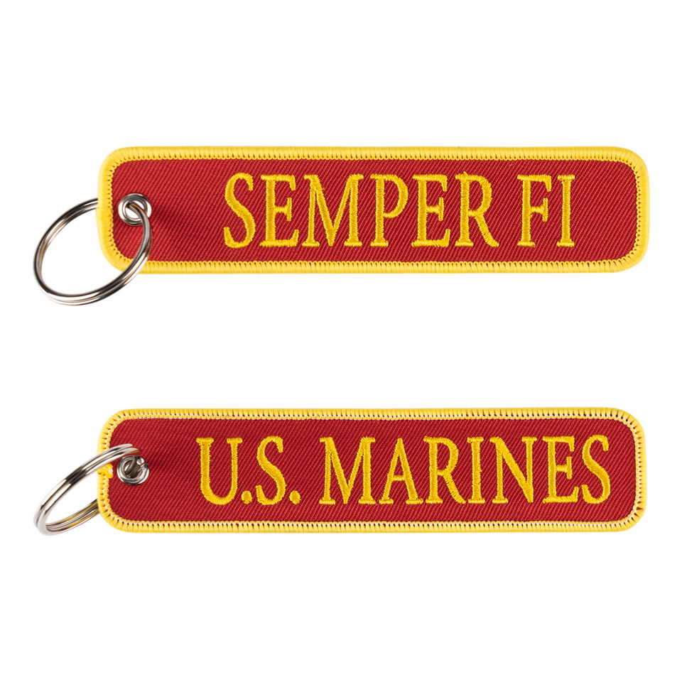 klíčenka US Marines -Semper Fi žluto/červená