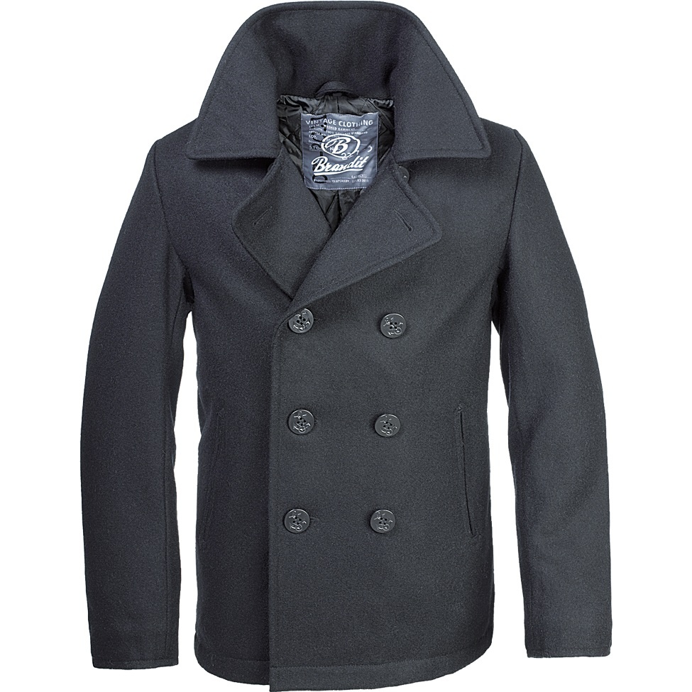 kabát Pea Coat černý