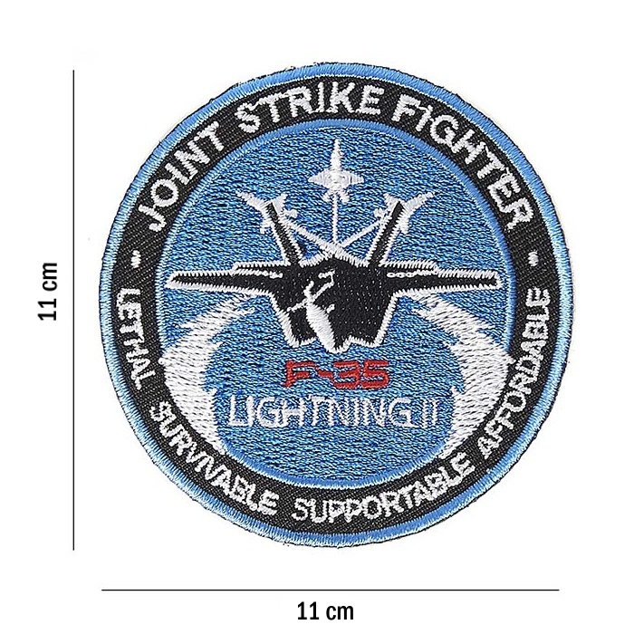 nášivka Joint Strike Fighter F-35 světle modrá velká