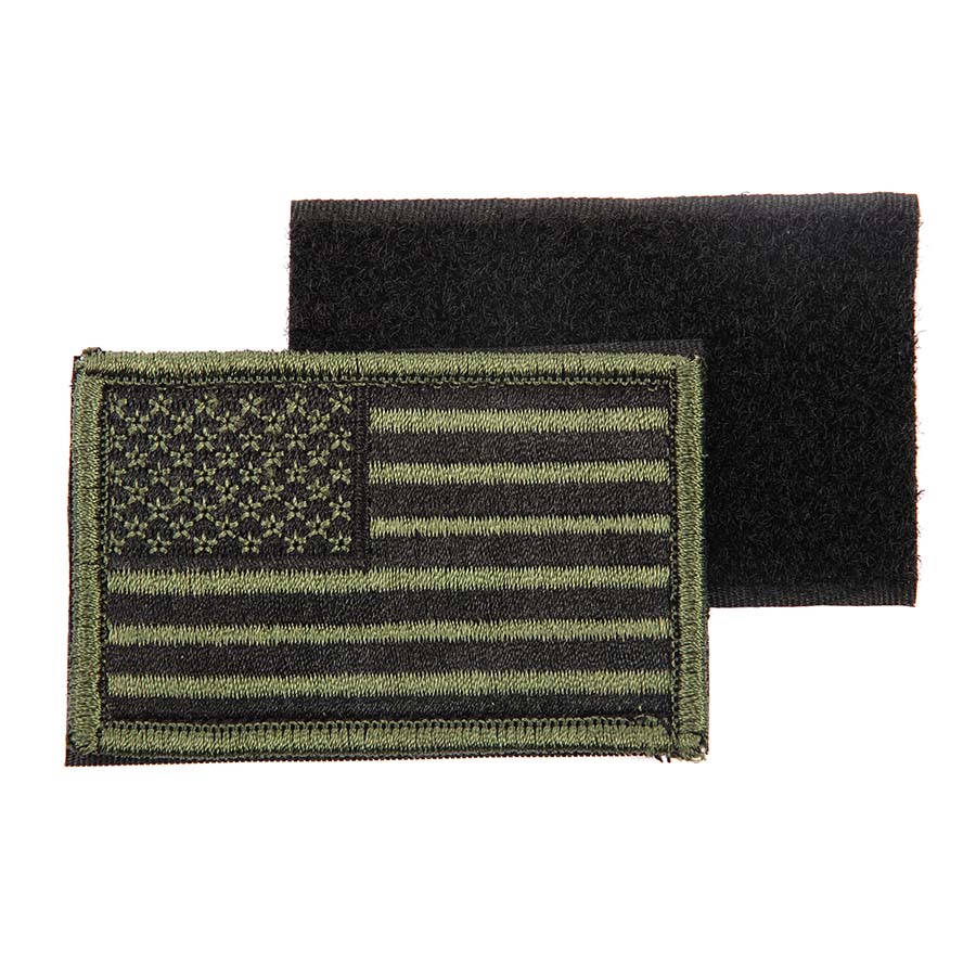 nášivka USA FLAG polní zelená suchý zip