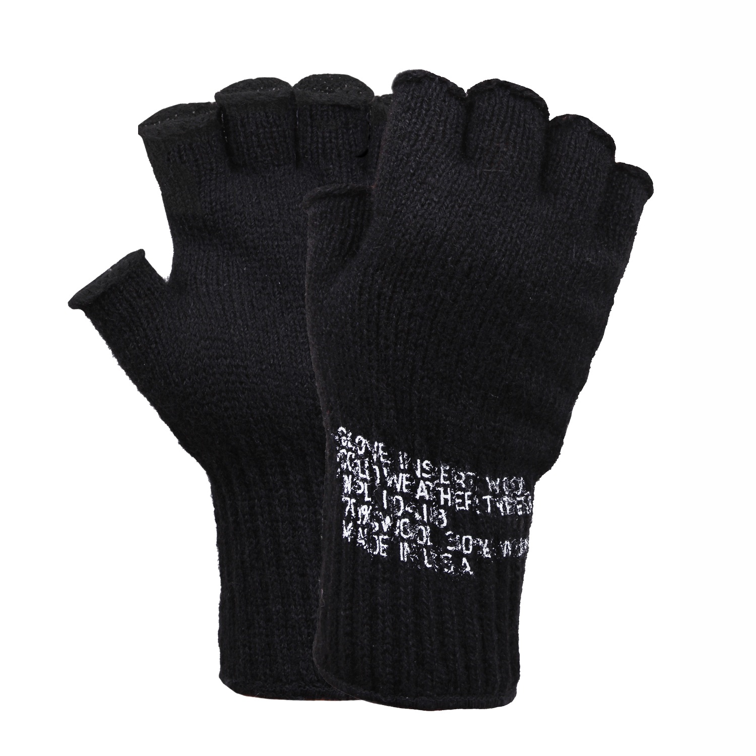 rukavice vlněné bez prstů US černé