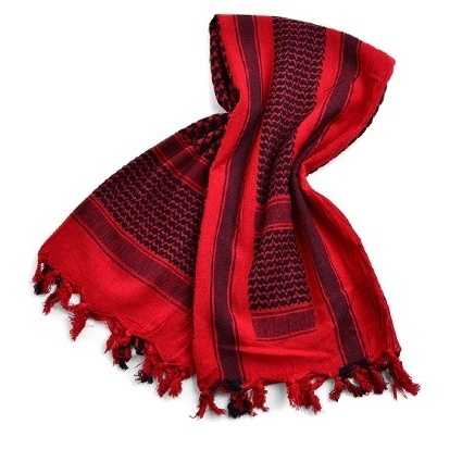 šátek Shemag Palestina červeno/černý