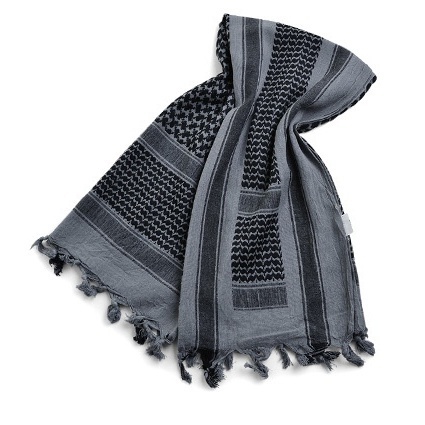šátek Shemag Palestina šedo/černý