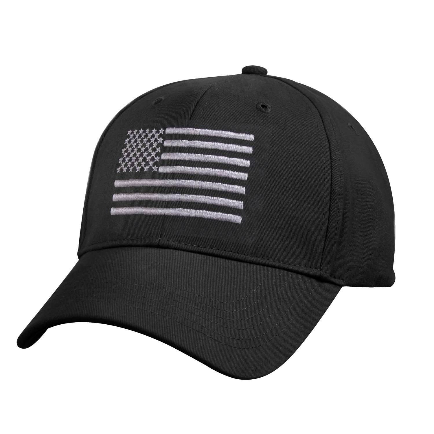čepice s vlajkou USA černá/stříbrná