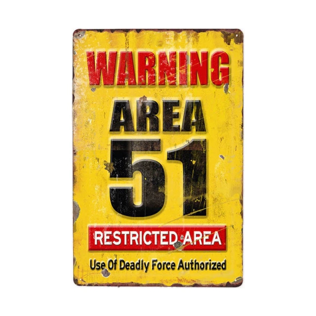 plechová cedule Area 51 / oblast 51