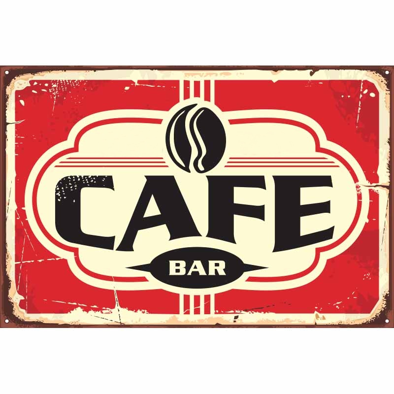plechová cedule Cafe Bar 30x20cm