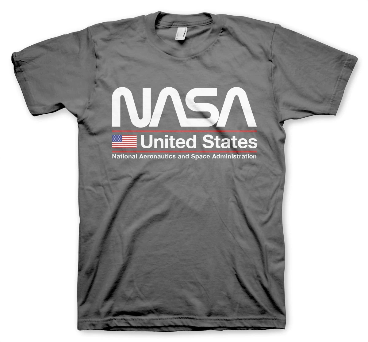 tričko NASA - United States tmavo šedé