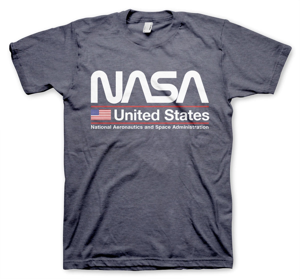 tričko NASA - United States šedo modré