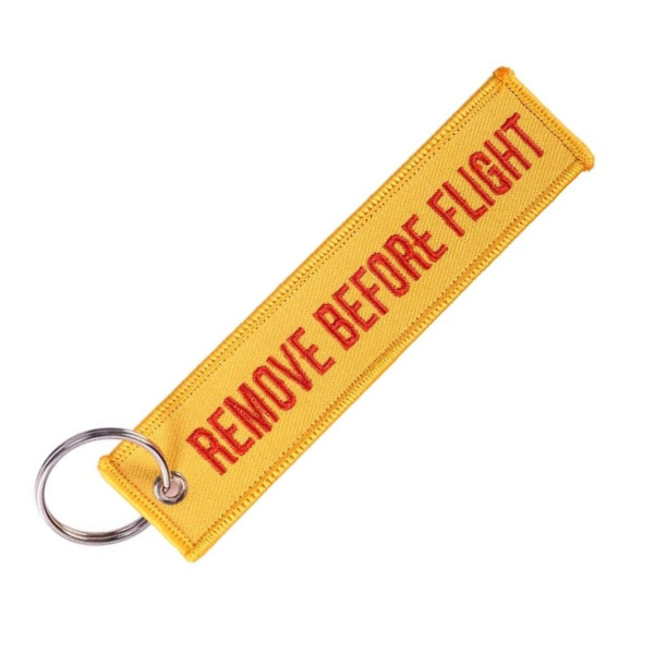 klíčenka Remove Before Flight červeno/žlutá