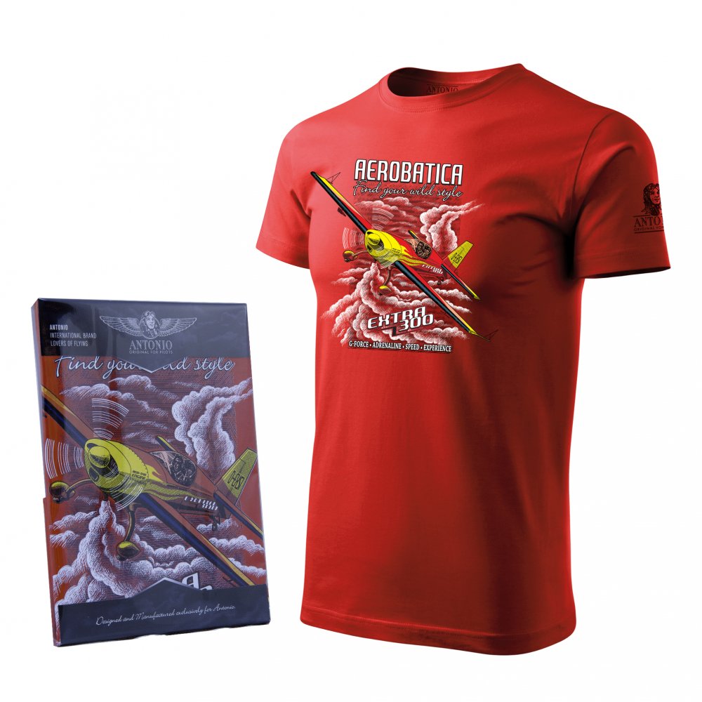 tričko s akrobatickým speciálem EXTRA 300 RED